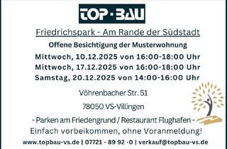 Wohnung kaufen in Vöhrenbacher Straße 45, 78050 Villingen-Schwenningen, Villingen-Schwenningen - Friedrichspark : Große Südterrasse mit 23 m², zwei Tageslichtbäder, 94 m² Privatgarten, KfW 55!