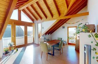 Wohnung kaufen in 79367 Weisweil, Einzigartiges Wohnambiente mit Holzbalken und Blick ins Grüne