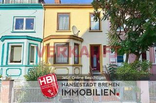 Haus kaufen in 28199 Bremen, Bremen - Flüsseviertel Charmantes Reihenmittelhaus mit historischem Flair und Garten
