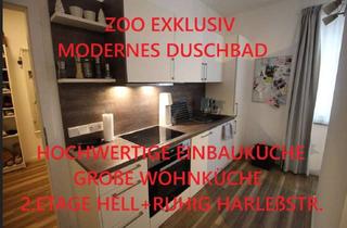 Wohnung mieten in Harleßstr. 18, 40239 Düsseltal, ZOO EXKLUSIV SANIERT MODERNES DUSCHBAD HOCHWERTIGE EINBAUKÜ. WOHNKÜCHE 2.OG HELL+RUHIG HARLEßSTR.