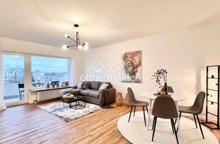 Wohnung kaufen in 76149 Neureut, Wohnen über den Dächern - renovierte 3-Zimmerwohnung im 5. OG mit Süd-West-Balkon, Aufzug und TG