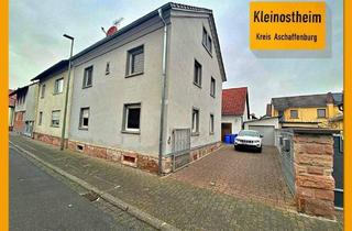 Haus kaufen in 63801 Kleinostheim, Kleinostheim - Zweifamilienhaus mit Scheune, Garage + 2 Kfz-Stellplätze und Garten mit überdachter Lounge