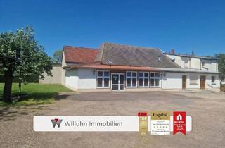 Haus kaufen in 04539 Groitzsch, Groitzsch - Wohnen mit Geschichte - ehemalige Gaststätte mit Terrasse, Saal & Gästehaus am Teich