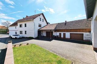 Haus kaufen in 36381 Schlüchtern, Schlüchtern - Familienfreundliches 2-Familienhaus mit 3 Garagen, großer Halle und sonnigem Garten