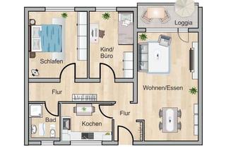 Wohnung mieten in 32756 Detmold, Nachmieter für 3-Zimmerwohnung mit EBK und Balkon gesucht