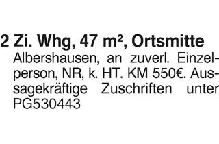 Wohnung mieten in 73095 Albershausen, 2 Zi Albershausen