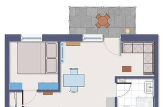 Immobilie mieten in Walddörferstraße 47, 22041 Wandsbek, 2-Zimmer Wohnung, voll ausgestattet, Südbalkon, Wandsbek, 4 Geh-Minuten zur U1 Straßburger Str.