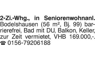 Wohnung kaufen in 72411 Bodelshausen, 2-Zi.-Whg in Seniorenwohnanlage Bodelshausen