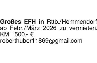 Haus mieten in 72108 Rottenburg, EFH in Rottenburg