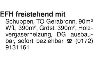 Haus kaufen in 74582 Gerabronn, EFH Freistehend mit Schuppen