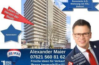 Wohnung kaufen in 79539 Lörrach, Lörrach Zentrum: Lichtdurchflutete 4-Zimmer-Wohnung mit XXL-Balkon und fantastischem Ausblick