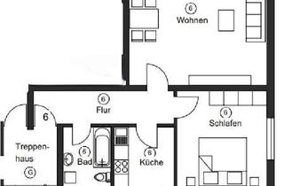 Wohnung mieten in 36100 Petersberg, Erstbezug nach Modernisierung! Helle 2-Zi-Whg. mit EBK & Südbalkon in Petersberg Top-Lage ab 1.2.26