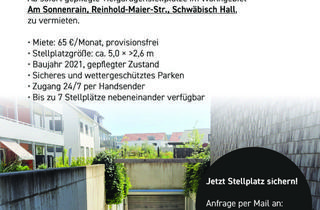 Garagen mieten in Reinhold-Maier-Str., 74523 Schwäbisch Hall, Tiefgaragenstellplätze zur Anmietung – Sicher und komfortabel parken!