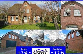 Haus kaufen in 25938 Oldsum, *** ca. 278 m² Wohnfläche - Charmantes Ensemble – 2 Häuser, 3 Wohneinheiten - 1001 m² Areal ***