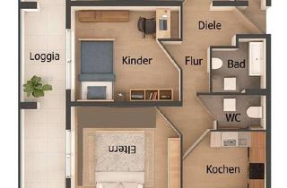 Wohnung kaufen in Schauinslandstr., 79224 Umkirch, Familienfreundliche 3-Zi-Wohnung mit Loggia & Weitblick in Umkirch - renoviert & provisionsfrei