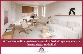 Wohnung kaufen in Wrangelstraße, 20253 Hoheluft-West, Grünes Wohnglück im Generalsviertel: Stilvolle Etagenwohnung in kernsanierter Stadtvilla!