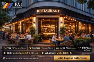 Gastronomiebetrieb mieten in 12043 Neukölln, Berlin-Neukölln: 162 m² Gastronomie in Ecklage
