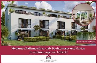 Haus kaufen in 23556 Buntekuh, Modernes Reiheneckhaus mit Dachterrasse und Garten in schöner Lage von Lübeck!