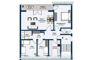 Wohnung mieten in Breslauer Straße, 30916 Isernhagen, 4-Zimmer-Wohnung mit Garten, Garage und Balkon