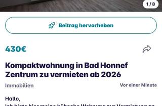 Wohnung mieten in Linzer Strasse 22, 53604 Bad Honnef, Helle 2-Zimmer Dachgeschosswohnung in Bad Honnef mit Aufzug