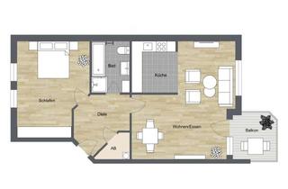 Wohnung mieten in Wachtelweg, 33415 Verl, Helle 2-Zimmer Wohnung mit Balkon in Verl