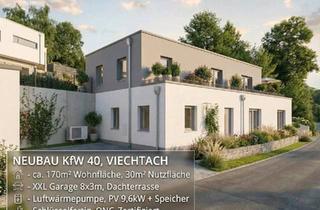 Einfamilienhaus kaufen in 94234 Viechtach, Viechtach - Viechtach: KfW 40 Neubau - Dachterrasse, PV & XXL-Garage