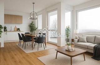 Wohnung kaufen in 92224 Amberg, Stilvolle 2-Zimmer-Wohnung mit Balkon und Weitblick - modern renoviert und provisionsfrei
