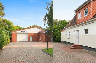 Haus kaufen in 27616 Stubben, Wohnen & Arbeiten: 2 Wohnungen (150 m²) + Halle/Werkstatt (380 m²) in Beverstedt