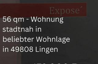Wohnung kaufen in 49808 Lingen, Lingen (Ems) - Eigentumswohnung mit Balkon, 56 qm, modern und zentrumsnah