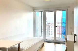 Wohnung mieten in Heideloffstraße 26, 90478 Glockenhof, Möblierte Einzimmerwohnung mit großem Balkon – für Studierende oder Auszubildende