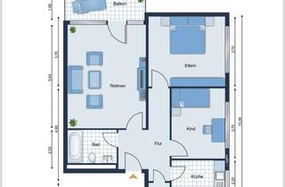 Wohnung mieten in 61449 Steinbach, Erstbezug nach Sanierung: 3-Zi.-Wohnung mit Balkon in Steinbach
