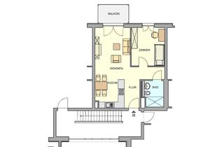 Wohnung mieten in Blumenstraße 25, 01689 Weinböhla, Nachhaltige Neubau-2-R-WE in Weinböhla DG mitte