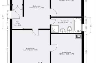 Wohnung mieten in Asberger Straße, 47198 Hochheide, Helle 3-Zimmer Wohnung im 2. OG mit Balkon in Duisburg-Hochheide