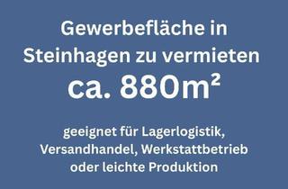 Gewerbeimmobilie mieten in Waldbadstraße 9-13, 33803 Steinhagen, Gewerbefläche mit 880m² - ideal für Lager oder Produktion