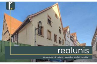 Haus kaufen in 68526 Ladenburg, Ladenburg - Altstadthaus mit bis zu 3 Wohneinheiten und Ladenfläche - jetzt bei realunis