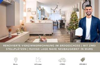 Wohnung kaufen in Ziegeleiweg, 79730 Murg, LFI | Sanierte Vierzimmerwohnung mit Balkon im Hochparterre | inkl. Küche und zwei Außenstellplätzen