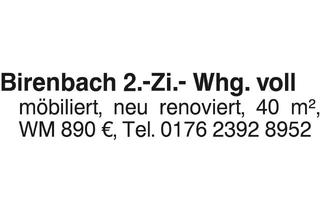 Wohnung mieten in 73102 Birenbach, 2.-Zi.-Whg.
