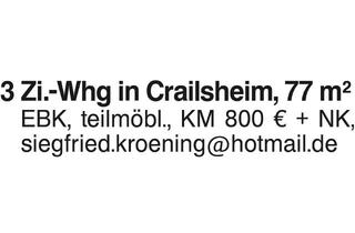 Wohnung mieten in 74564 Crailsheim, 3 Zi. Whg in Crailsheim