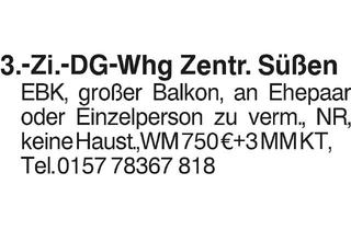 Wohnung mieten in 73079 Süßen, 3.-Zi.-DG.-Whg