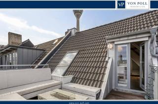 Wohnung kaufen in 40219 Düsseldorf, Lichtdurchflutete Maisonette mit Dachterrasse und Weitblick - Rheinlage