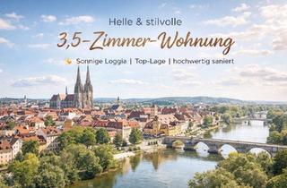 Wohnung kaufen in 93053 Regensburg, Regensburg - Traumhaft elegante 3,5-Zimmer-Wohnung - Licht, Ruhe & Qualität