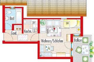 Wohnung mieten in Hörnleweg, 73235 Weilheim, Möblierte 1-Zimmer Dachgeschosswohnung in Weilheim Egelsberg