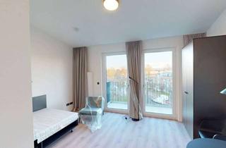 Wohnung mieten in Scharnweberstraße, 12459 Oberschöneweide, Dein Neustart in Berlin: 1-Zimmer-Apartment mit moderner Möblierung, EINBAUKÜCHE und BALKON