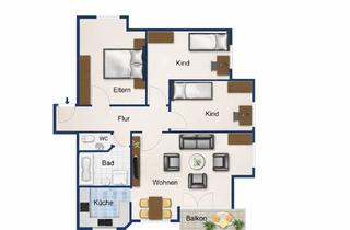 Wohnung mieten in 73760 Ostfildern, Modernisierte helle 4 Zimmer Wohnung mit Balkon ink. Garagenstellplatz