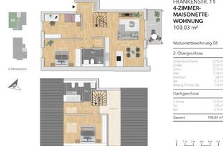 Wohnung kaufen in Frankenstraße 11, 76307 Karlsbad, Helle freundliche 4-Zimmer Maisonette-Neubauwohnung in Langensteinbach