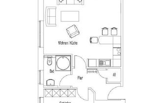 Wohnung mieten in Advenastraße 18, 48619 Heek, Helle 2-Zimmer-Wohnung mit Balkon und Einbauküche in Heek-Nienborg