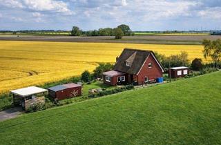 Haus kaufen in 25774 Groven, Ihr perfekter Rückzugsort mit Weitblick! Reetdachhaus vielseitig nutzbar in Groven!