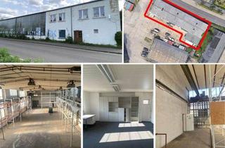 Geschäftslokal mieten in 04347 Leipzig, Freistehende Produktions- und Warmlagerhalle im eingezäunten Gewerbehof mit Krahnbahn, Rolltor, Büro, WC+Dusche, SP mögl.
