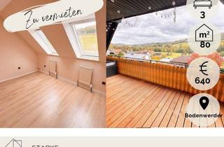 Wohnung mieten in 37619 Bodenwerder, **Gemütliche 3 Zi-Dachgeschosswohnung mit malerischen Loggia-Ausblick bei Bodenwerder zu vermieten**