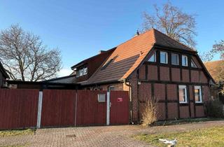Doppelhaushälfte kaufen in 19336 Bad Wilsnack, Gemütliches Fachwerkhaus - 6 Zimmer - Kaminofen und geschützter Außenbereich